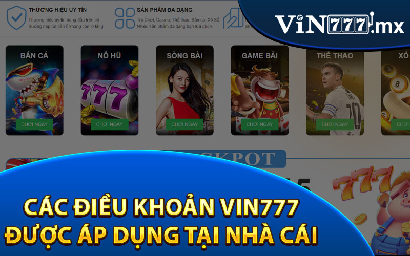 Các Điều Khoản Vin777 Được Áp Dụng Tại Nhà Cái